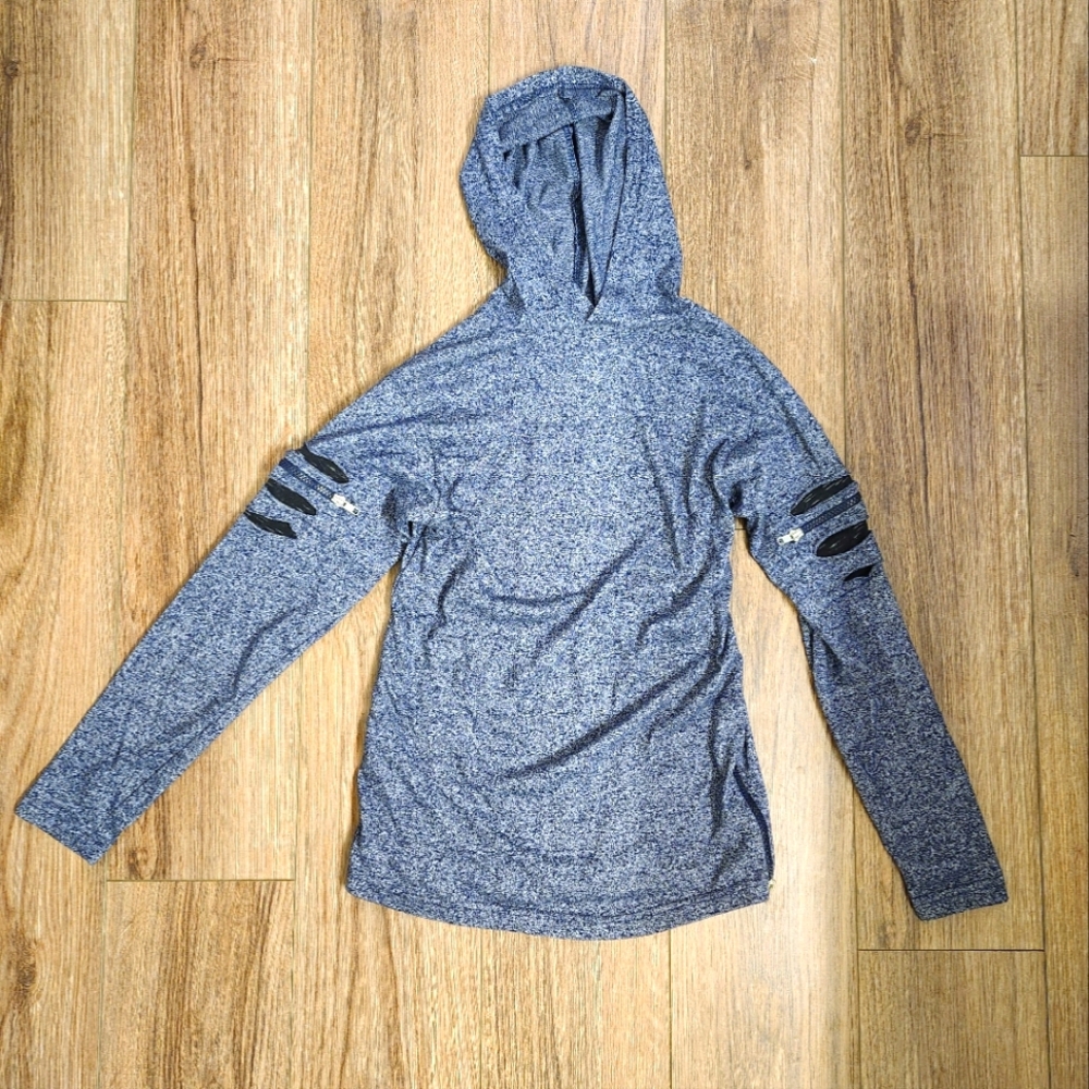 Straight Fadded Retro Zip Hoodie